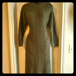 Green sweater dress